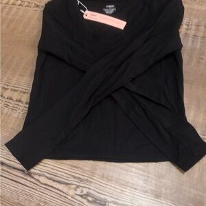 Chic Black Long Sleeve Women's Top